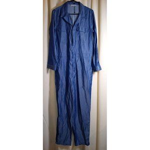 Rose‎ Velvet Size Large Zip/Button Front Long Sleeve Pants Jumpsuit BRAND NEW